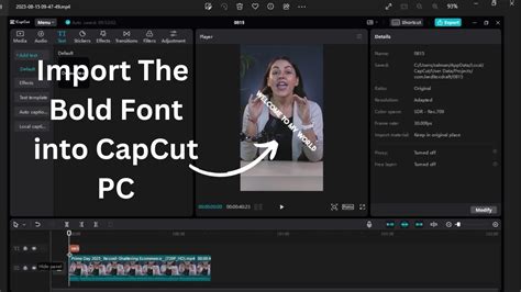 How To Import The Bold Fonts Into CapCut PC Add Custom Fonts YouTube