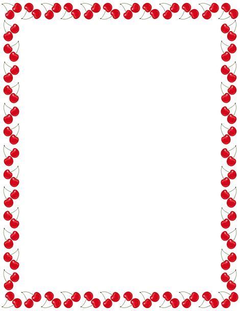 Cherry Border Clip Art Page Border And Vector Graphics Clip Art