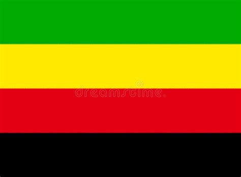 Glossy Glass Flag Of Bamileke National Movement Cameroon Stock