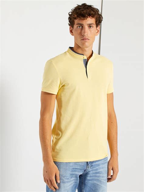 Polo Colarinho Mao Amarelo Kiabi