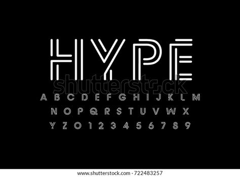 Vector Modern Abstract Font Alphabet Stock Vector Royalty Free 722483257 Shutterstock