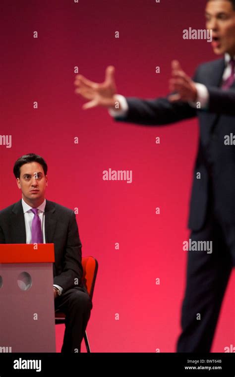 As newly elected Labour leader and younger brother, Ed Miliband, looks ...