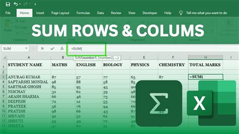 How To Sum Rows And Columns In Excel Fast Excel Youtube