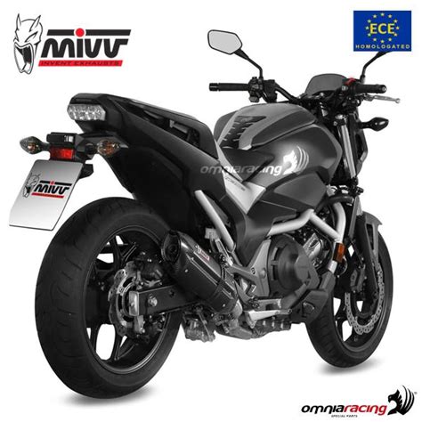 Mivv Exhaust Slip On Suono Approved Black Steel Honda Nc750s Nc750x