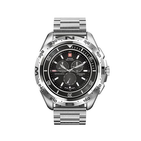 Buy Swiss Military Dom Smart Watch Metal Strap Silver Online In UAE