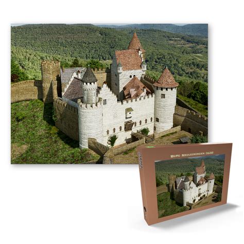 Puzzle 500 Teile Mit Einer Rekonstruktion Der Burg Neuleiningen Des