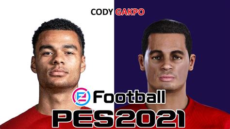 Cody Gakpo Pes 201920202021 Face Build And Stats Youtube