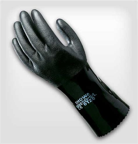 Showa 660 Esd Pvc Black Safety Chemical Resistant Work Glove North