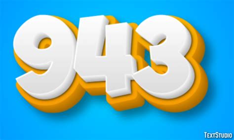 943 Text effect and logo design Number | TextStudio