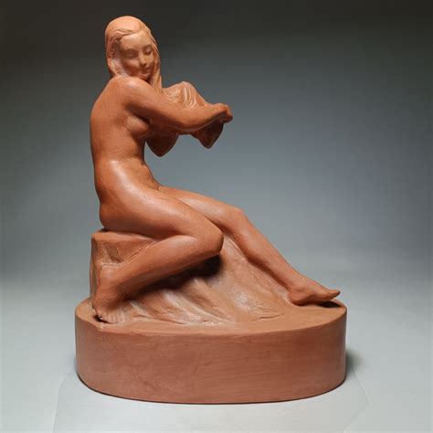 Zsigmond Kisfaludi Strobl 1884 1975 Sculpture Combing Naked Lady