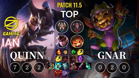 OZ Ian Quinn Vs Gnar Top KR Patch 11 5 YouTube