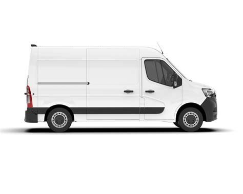 White van on transparent background. 3d rendering - illustration ...