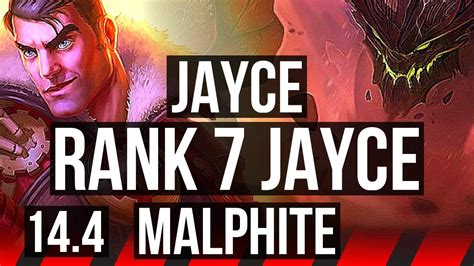 JAYCE Vs MALPHITE TOP Rank 7 Jayce 5 2 10 TR Challenger 14 4