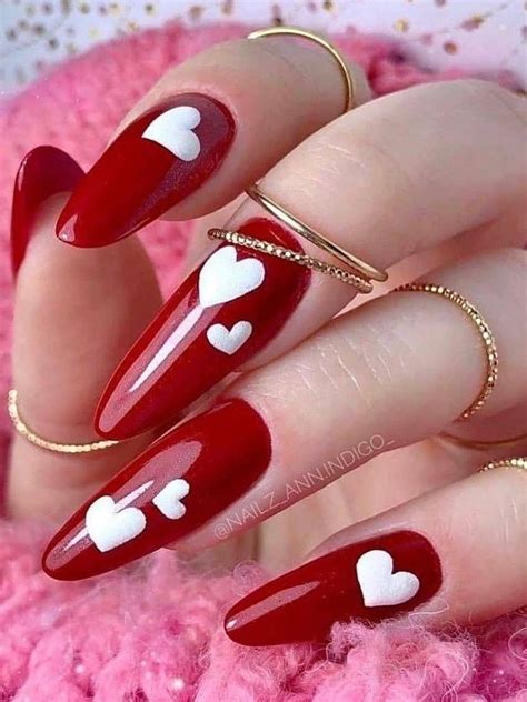 70 Heart Nail Designs That Are So Chic For Year Around Nail Designs Valentines Heart Nail