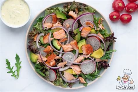 Salade Met Gerookte Zalm En Avocado Lowcarbchef Nl