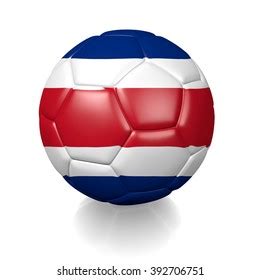 3d Football Soccer Ball Colored Flag Stock Illustration 392706751