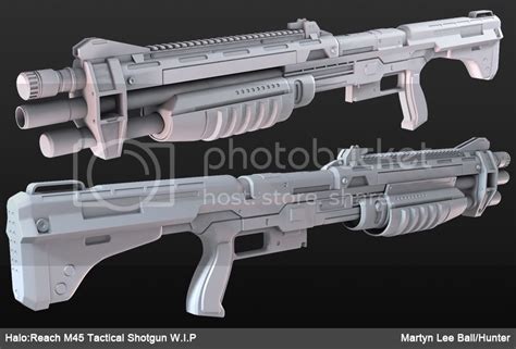 Wip Haloreach M45 Tactical Shotgun Highpoly