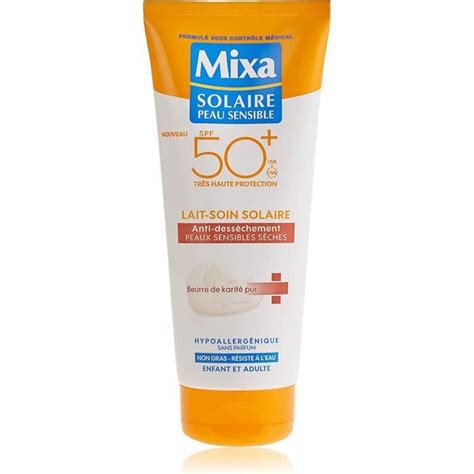 Mixa Solaire Peaux Sensibles Sèches Lait Soin de Protection Spf50 200