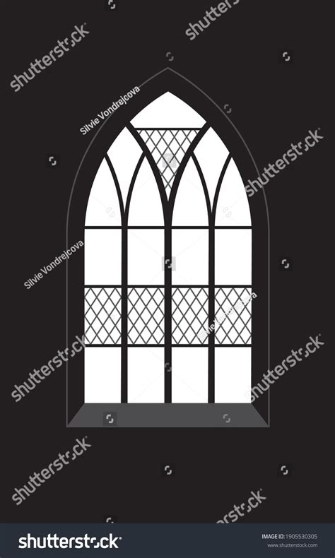 Gothic Window Vector Graphic Stock Vector Royalty Free 1905530305