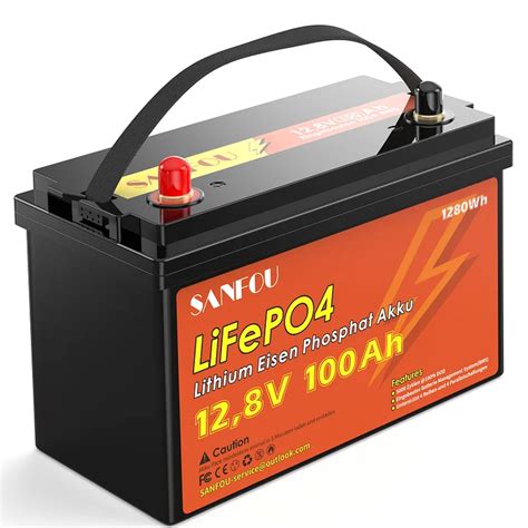 Sanfou 128v 100ah Lifepo4 Battery Built In 100a Bms