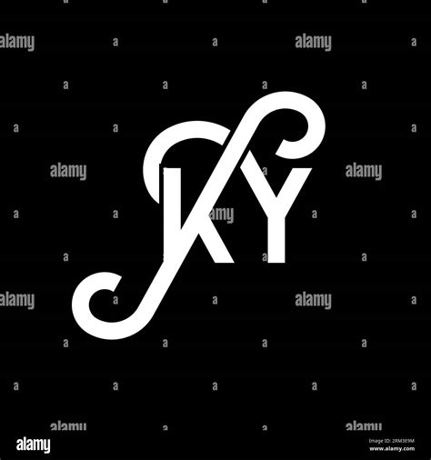 Ky Letter Logo Design On Black Background Ky Creative Initials Letter Logo Concept Ky Letter