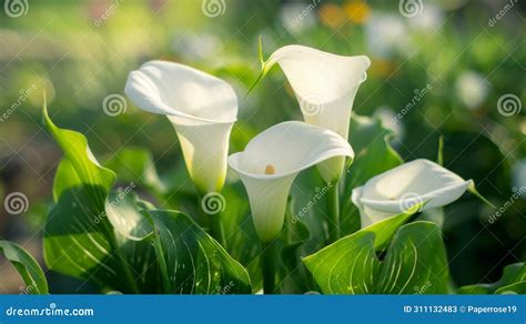 Zantedeschia Aethiopica Commonly Known As Calla Lily And Arum Lily