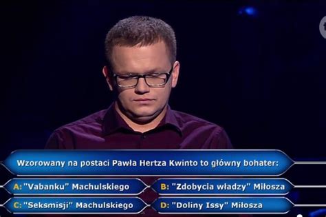 Pytanie o Kwinto w Milionerach za 125 tysięcy złotych Odpowiedź was