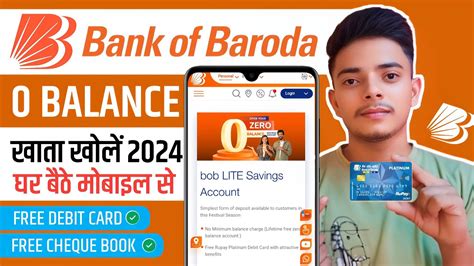 Bank Of Baroda Account Opening Bob Zero Balance Account Opening