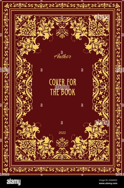 Old book cover design elements.Vector color illustration Stock Vector ...