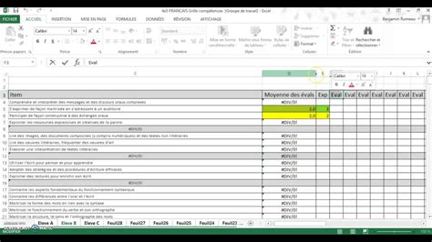 Tutoprofs Grille De Compétences 3 Saisir Une évaluation Youtube