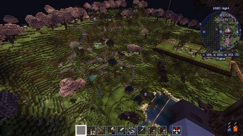 Cherry Blossom Valley w/ Village : r/minecraftseeds