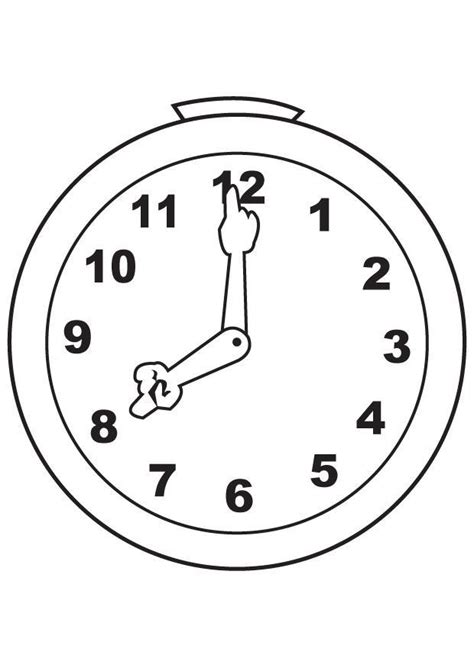 Agujas de reloj para colorear - Imagui