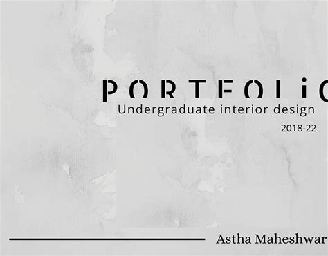 Undergraduate Interior Design Portfolio | Behance