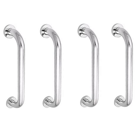 Alça De Apoio 30cm Barra Inox Kit 4 Unidades Cadeirante Deficiente