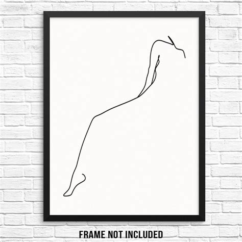 Abstract Woman Nude Body Silhouette Art Print Wall Poster Etsy