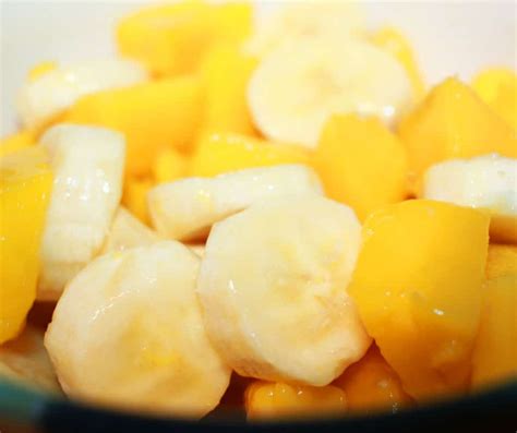 Mango Banana Fruit Salad With Sweet Mangoes