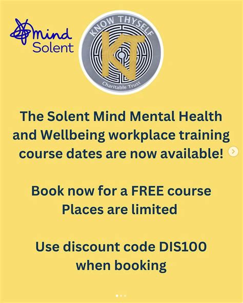 Free Mental Health Training Courses With Solent Mind Know Thyself