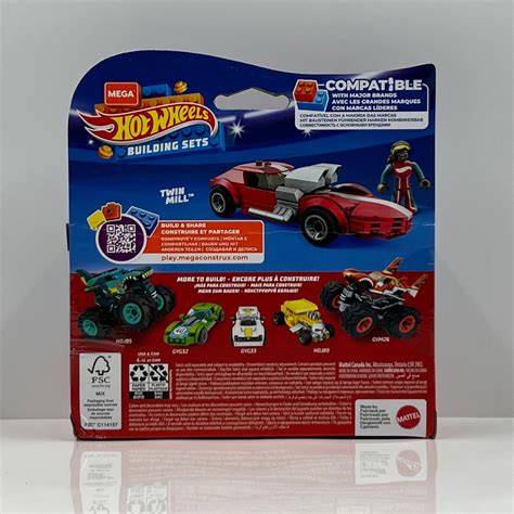 Used MEGA CONSTRUX HOT WHEELS BUILDING SET TWIN PIECES Own Less