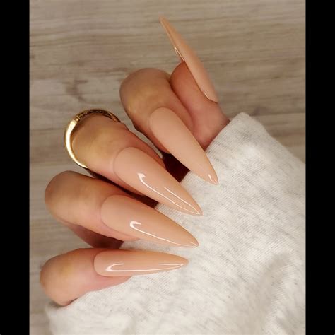 Beach Sand Nude Matte Glossy Finish Press On Nail Set In Etsy