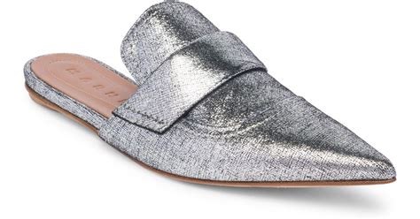 Marni Metallic Leather Mules Lyst