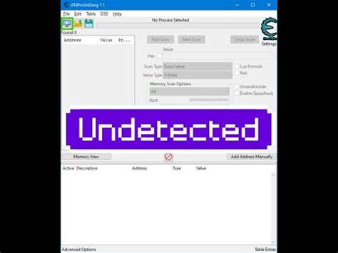 Cheat Engine Cheat Engine Undetected Youtube