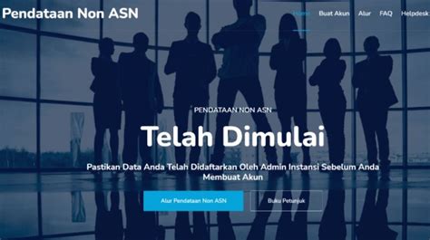 Link Daftar Pendataan Non Asn Hari Ini Terakhir Pendaftaran Pantau