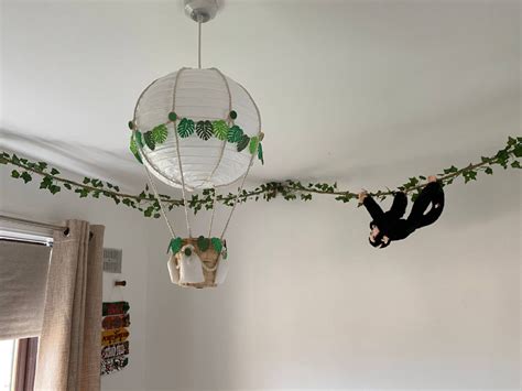 Jungle Theme Hot Air Balloon Nursery Lamp Shade Toys Not Etsy