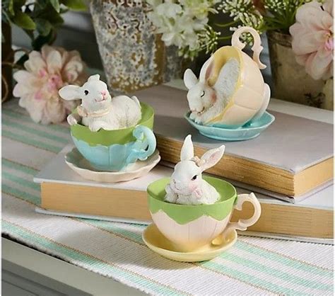 Valerie Parr Hill Bunny Figurine Collectible Figurines Spring Decor