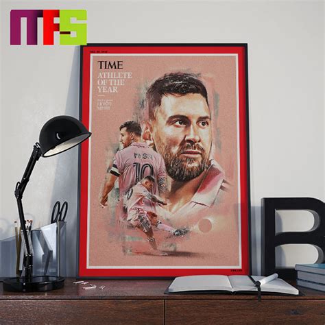 Lionel Messi 2023 TIME Athlete Of The Year Home Decor Poster Canvas