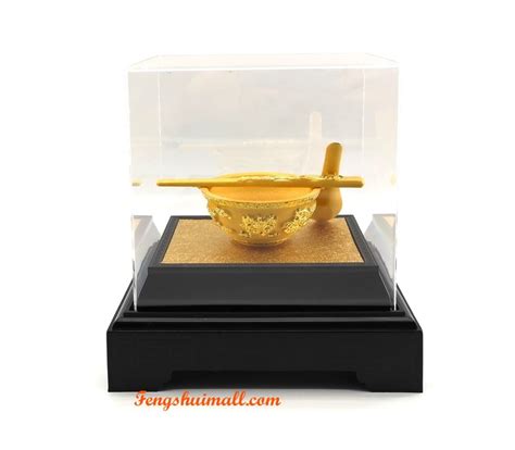 Exquisite Dragon And Phoenix Golden Rice Bowl Set