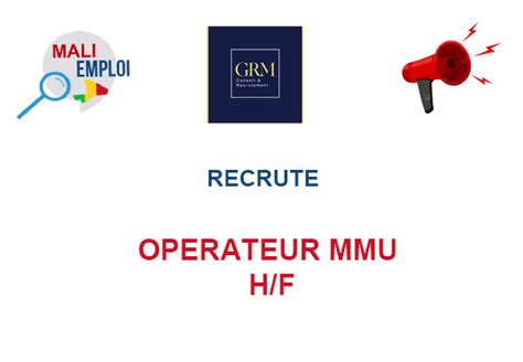 Grm Recrute Operateur Mmu H F Y A Bara Offres D Emplois Et Stages