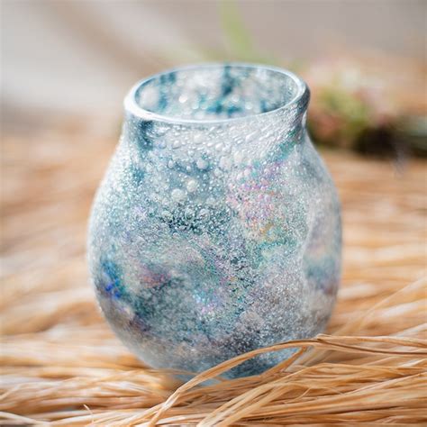 Blue Bubble Hand Blown Glass Vase – RusticReach