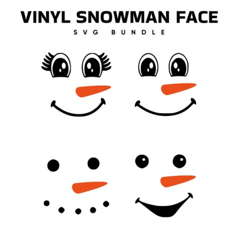 Vinyl Snowman Face SVG – MasterBundles