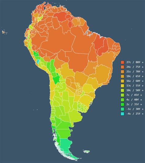 The Coldest Months Average Temperature For Each Maps On The Web